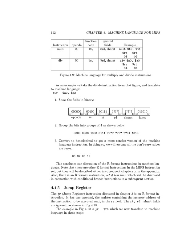 Computer Organization with MIPS - Page 152